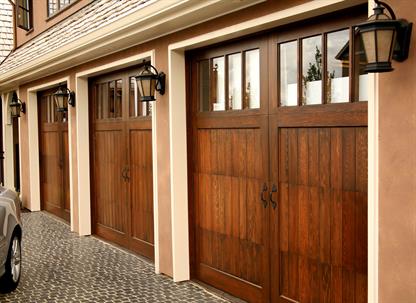 wooden garage doors