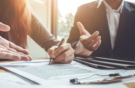 Signing legal paperwork